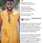 “It’s a sin as other sins” — BBNaija Star Pere Egbi Counters Pastor on LGBTQ+ Remarks