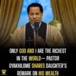 Only God and I Are the Richest in the World— Pastor Oyakhilome Shares Daughter’s Remark on His Wealth