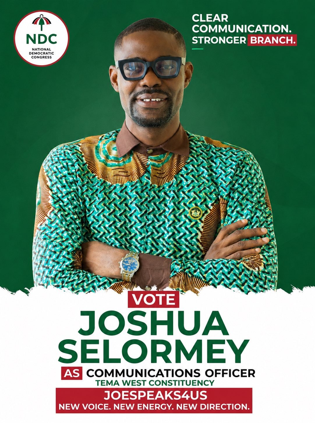 Tema West: Joshua Selormey Declares Intent to Contest for NDC Constituency Communications Officer Position