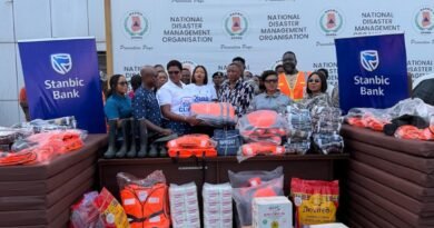 Stanbic Bank Ghana donates GHS 400,000 in flood and fire relief items to NADMO