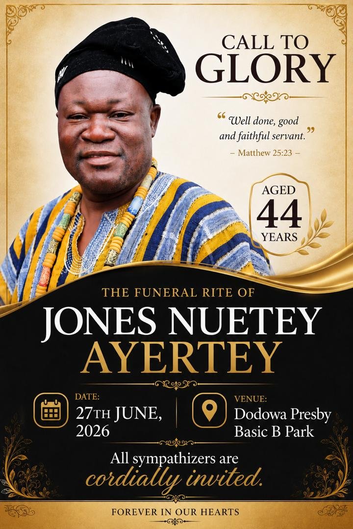 Tears, Tributes and Uneasy Questions as Shai-Osudoku NDC Lays Jones Nuetey Ayertey, Constituency Secretary to Rest