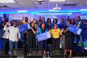 Stanbic Bank Ghana representatives with Visa Partners and Clients at the awards ceremony.