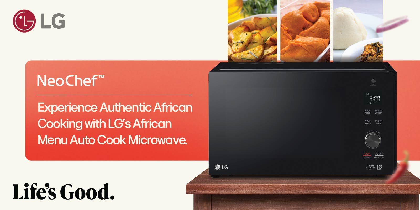 LG Debuts NeoChef Microwave with 20 African AutoCook Recipes