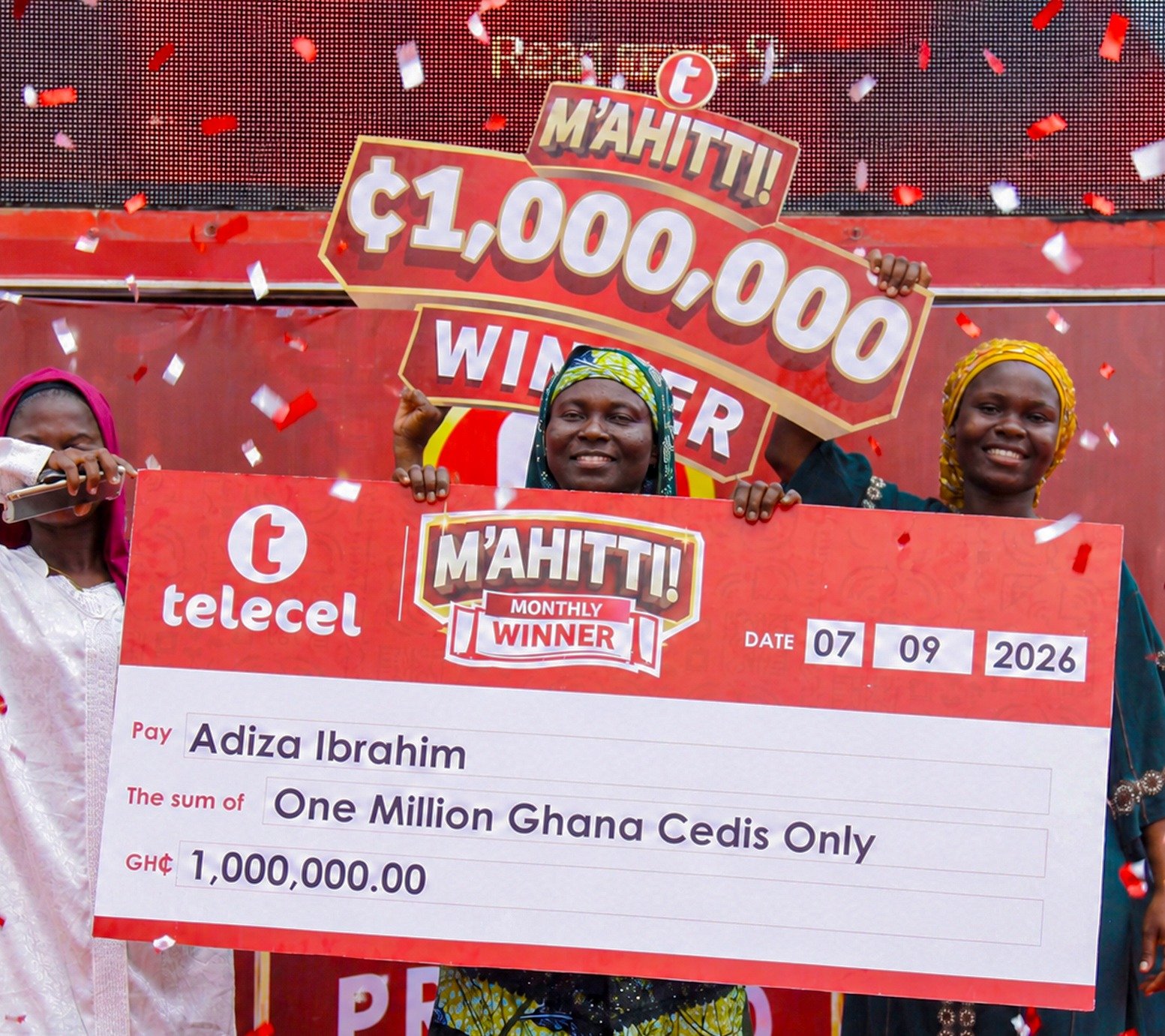 Telecel Presents 1st One Million Cedis to Mother of Eight in M’ahitti Promo