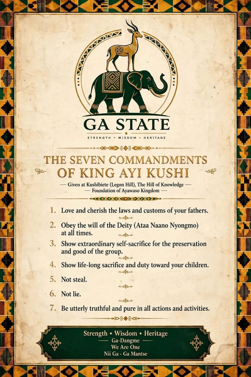 THE SEVEN COMMANDMENTS OF KING AYI KUSHI: A TIMELESS COVENANT FOR HOPE, HARMONY AND RIGHT LIVING